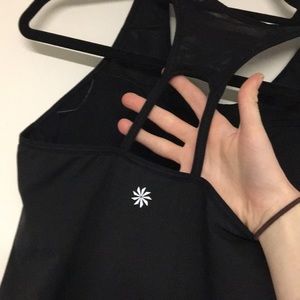 Athleta workout top with mesh detailing